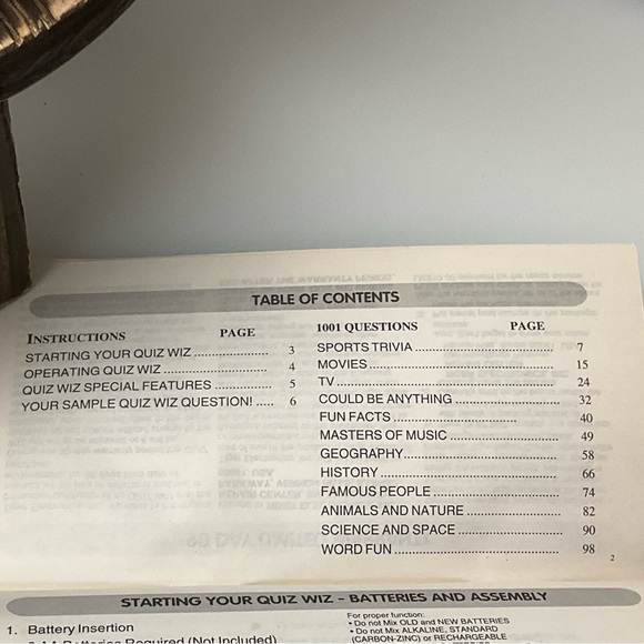 vtg TIGER ELECTRONICS Quiz Wiz Game Battery Operated 1993 Tested/ Works - Picture 7 of 8